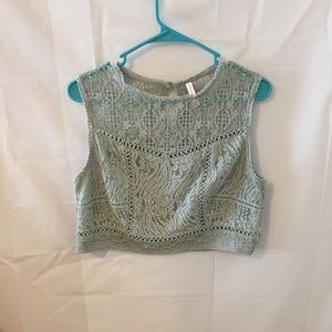 Xhiliration lace crop top